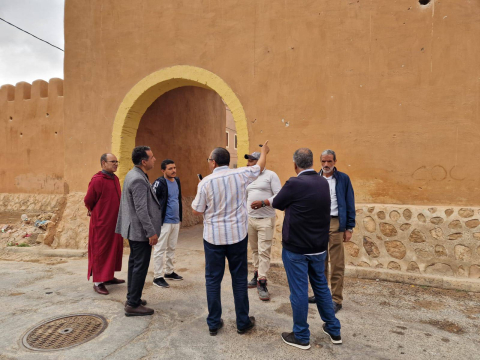 زيارة ميدانية للإطلاع عن قرب على أشغال ترميم مقاطع من سور وابراج المدينة العتيقة.